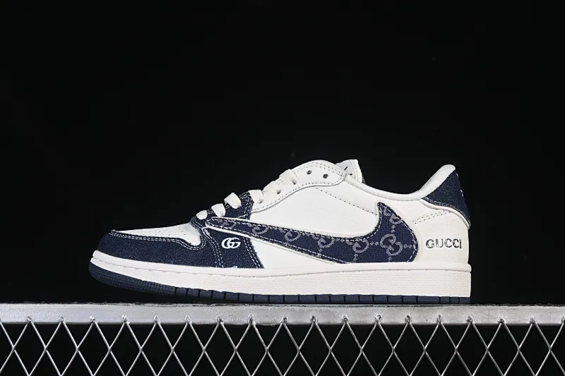 All categories Air Jordan Jordan series basketball shoes Air Jordan 1 Low High-end customized low-top sneakers Travis Scott x Fragment Design x Air Jordan 1 Low OG SP AJ1 Joe 1 Gucci beige blue denim low-top cultural casual sneakers JW1188-147